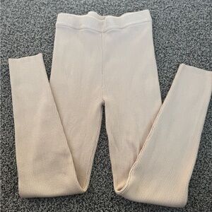 Zara Kids Beige Ribbed Leggings